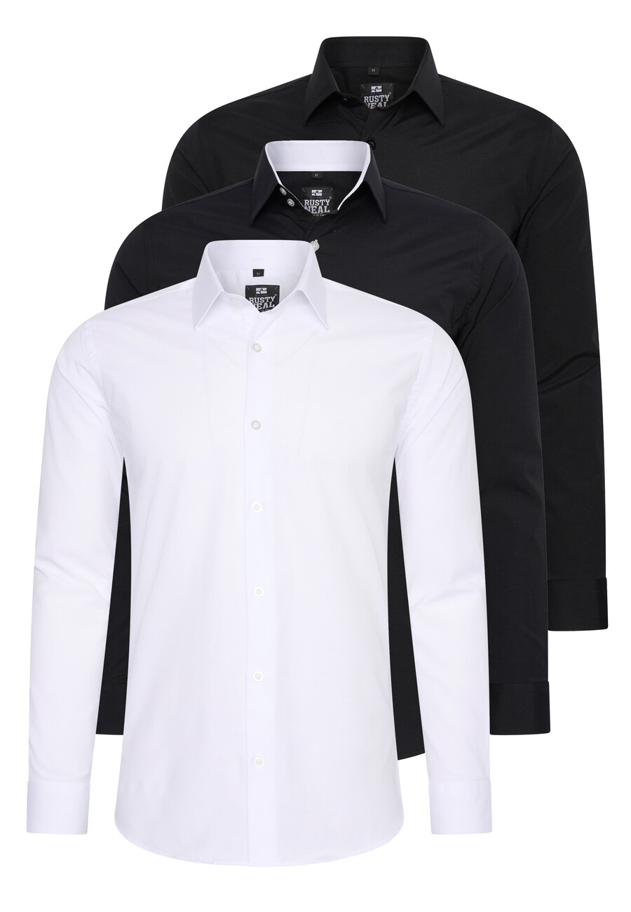 Приталенная рубашка на пуговицах Rusty Neal, черный/белый
Приталенная рубашка на пуговицах Rusty Neal, черный/белый