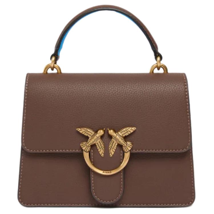 PINKO Сумка через плечо из телячьей кожи малая женская коричневая
PINKO Сумка через плечо из телячьей кожи малая женская коричневая