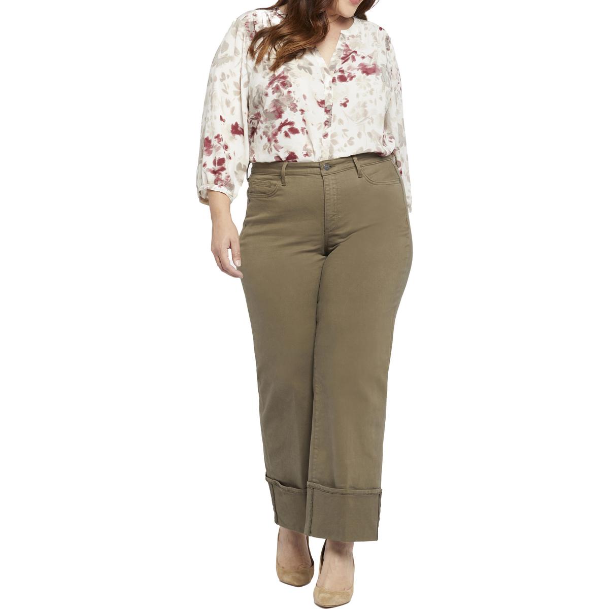 Женские джинсы Teresa с манжетами и расклешенными штанинами NYDJ, оливковый
Женские джинсы Teresa с манжетами и расклешенными штанинами NYDJ, оливковый