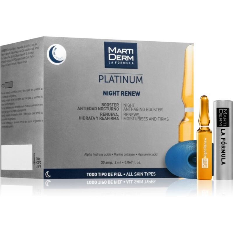 MartiDerm Platinum Night Renew Пилинг-сыворотка с отшелушивающим эффектом в ампулах 30х2 мл
MartiDerm Platinum Night Renew Пилинг-сыворотка с отшелушивающим эффектом в ампулах 30х2 мл