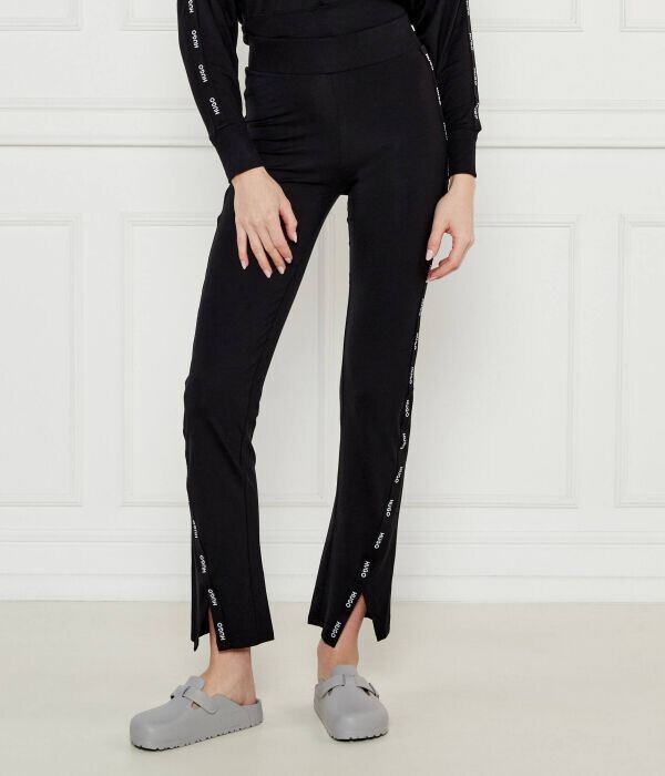 Спортивные штаны женские Hugo Bodywear с разрезами, черный 
Спортивные штаны женские Hugo Bodywear с разрезами, черный