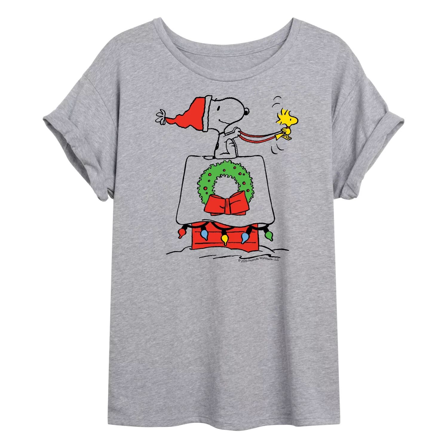 Футболка с струящимся рисунком и рисунком Peanuts Holiday для детей Juniors' Peanuts Holiday Licensed Character
Футболка с струящимся рисунком и рисунком Peanuts Holiday для детей Juniors' Peanuts Holiday Licensed Character