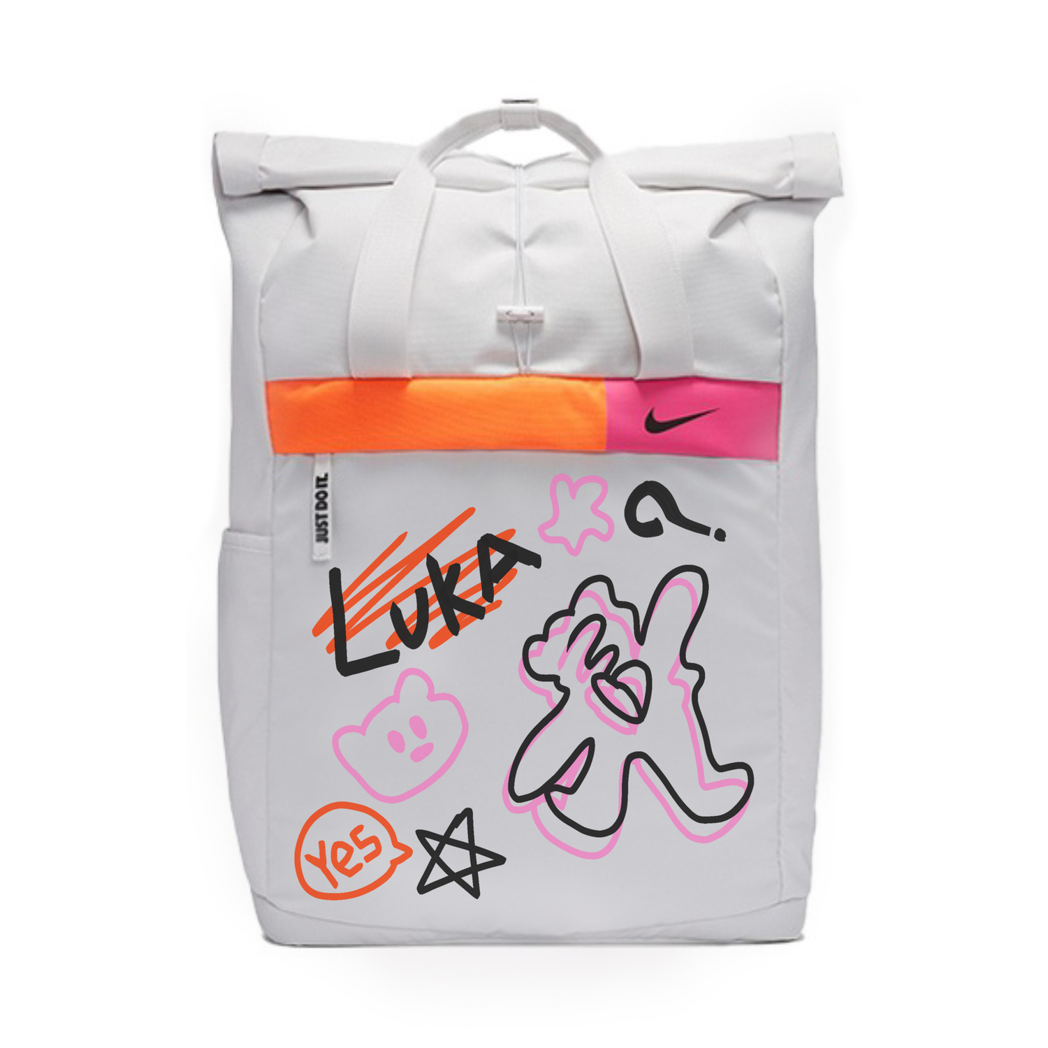 Рюкзак из ткани обычный унисекс светло-серый Nike 
Рюкзак из ткани обычный унисекс светло-серый Nike