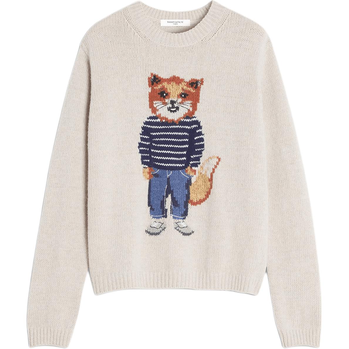 Свитер Maison Kitsuné с лисьим принтом Maison Kitsune, белый
Свитер Maison Kitsuné с лисьим принтом Maison Kitsune, белый
