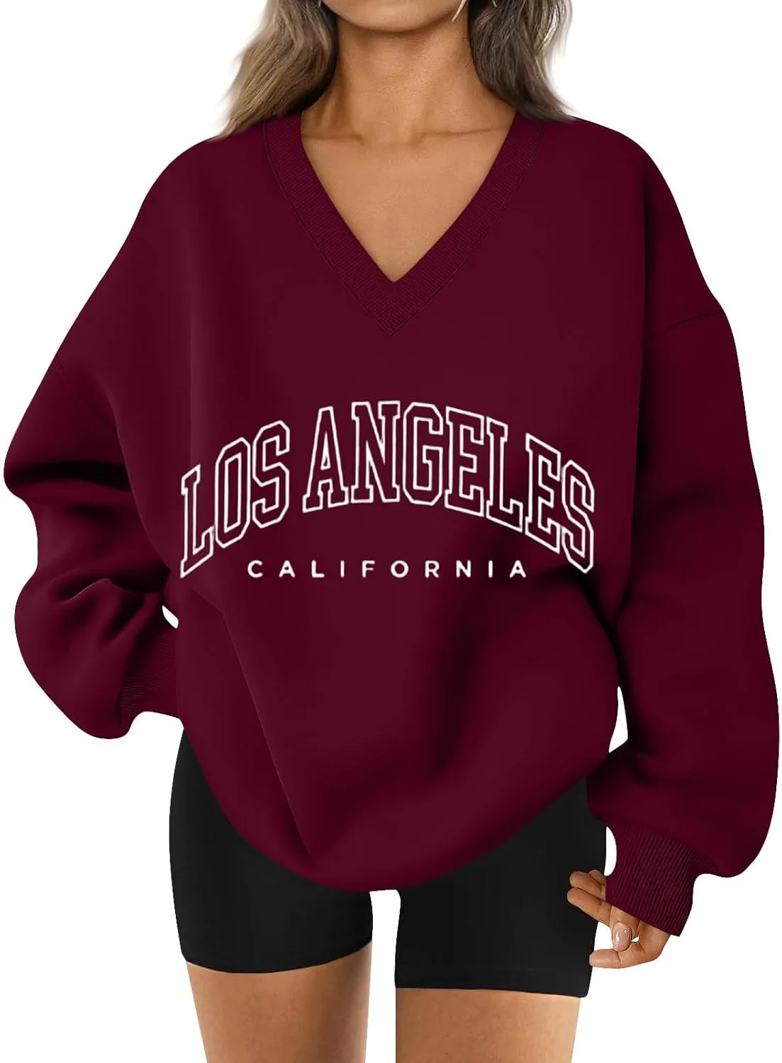 FQZWONG свитшот для женщин Oversized V-образный вырез длинный рукав свободный крой принт
FQZWONG свитшот для женщин Oversized V-образный вырез длинный рукав свободный крой принт