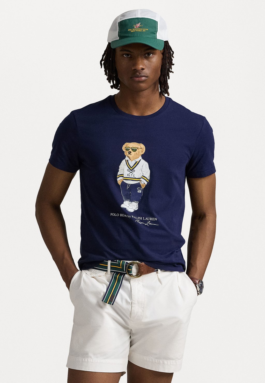 Футболка с принтом CUSTOM SLIM FIT POLO BEAR JERSEY T-SHIRT Polo Ralph Lauren, темно-синий 
Футболка с принтом CUSTOM SLIM FIT POLO BEAR JERSEY T-SHIRT Polo Ralph Lauren, темно-синий