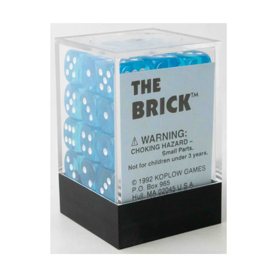 Brick, The — d6 Прозрачный бирюзовый с белым (36), Dice - Opaque (Koplow)
Brick, The — d6 Прозрачный бирюзовый с белым (36), Dice - Opaque (Koplow)