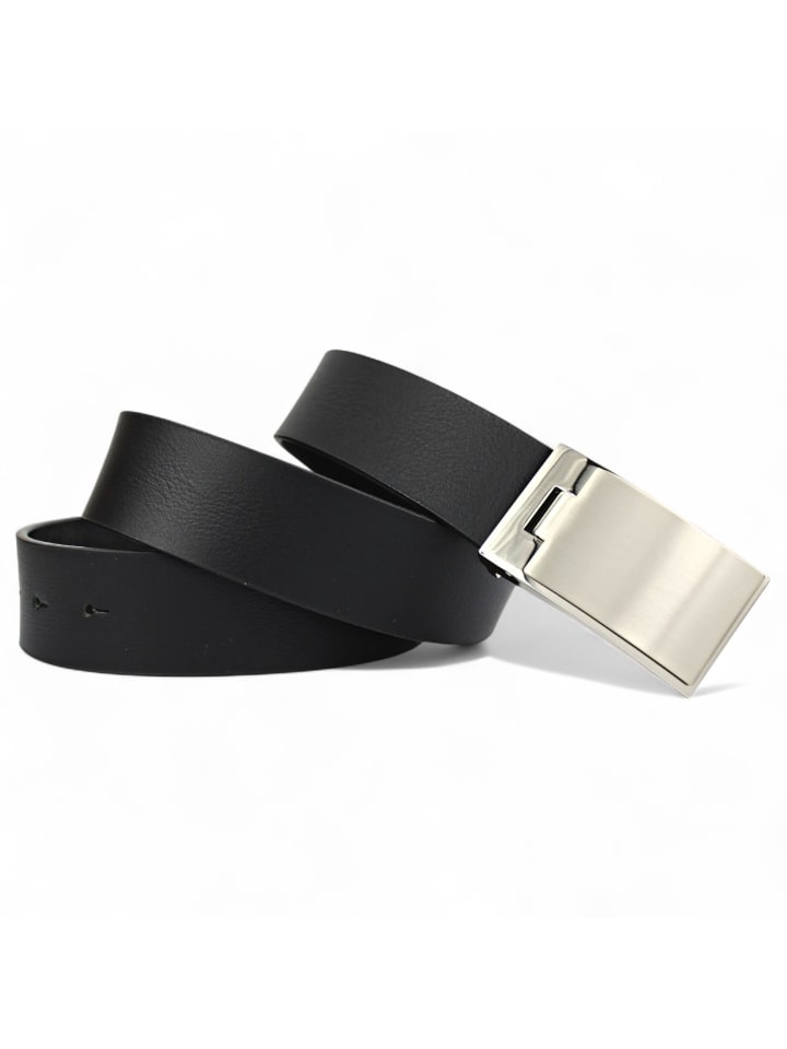 Серебряный кожаный ремень черного цвета FRONHOFER
Серебряный кожаный ремень черного цвета FRONHOFER