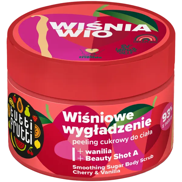 Разглаживающий сахарный скраб для тела, 300 г Tutti Frutti Wiśnia wio
Разглаживающий сахарный скраб для тела, 300 г Tutti Frutti Wiśnia wio