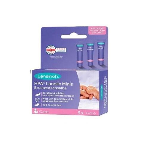 Мл Lansinoh, HPA Lanolin minis, 3x7
Мл Lansinoh, HPA Lanolin minis, 3x7