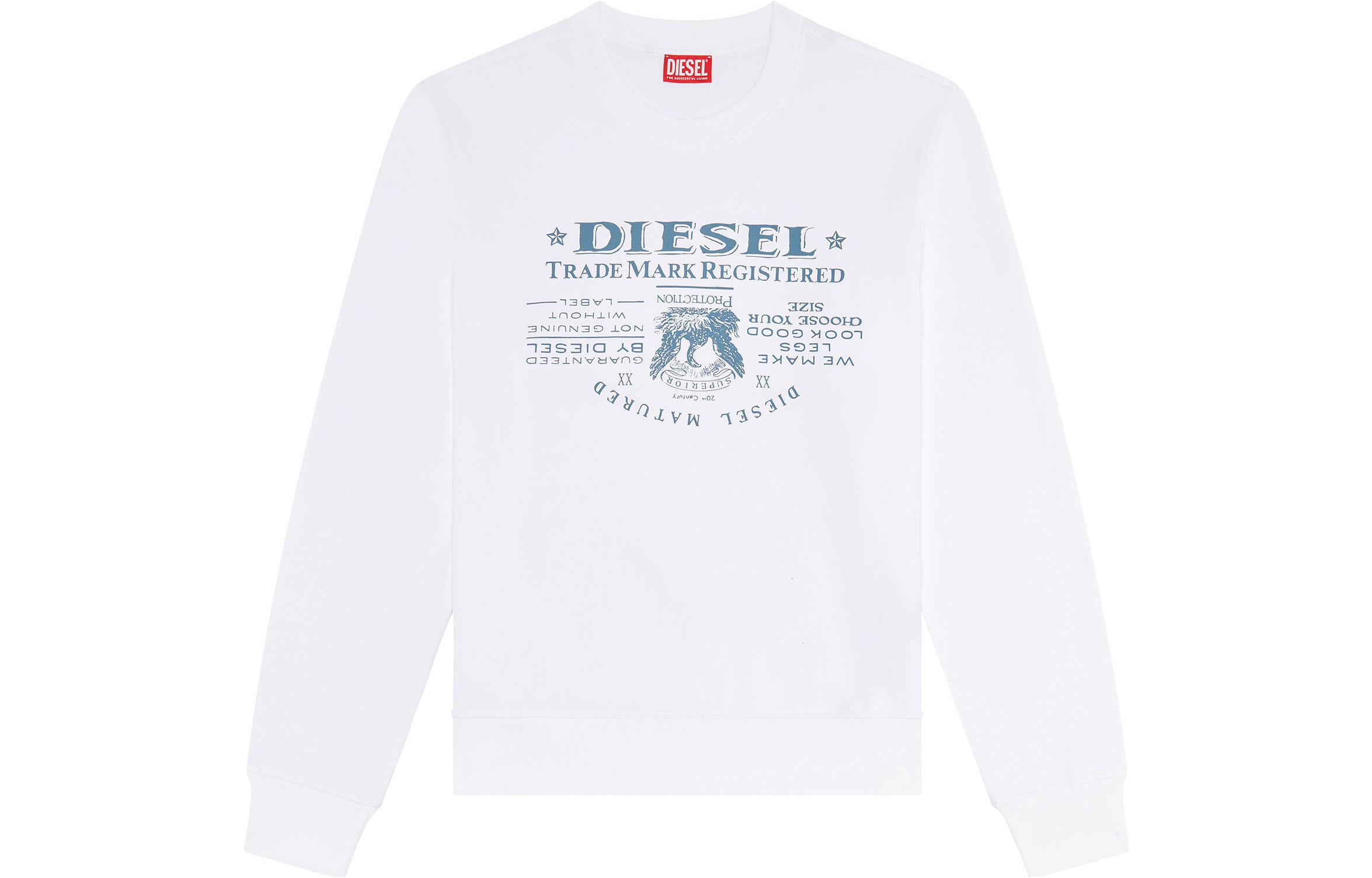 DIESEL Белая толстовка для мужчин
DIESEL Белая толстовка для мужчин