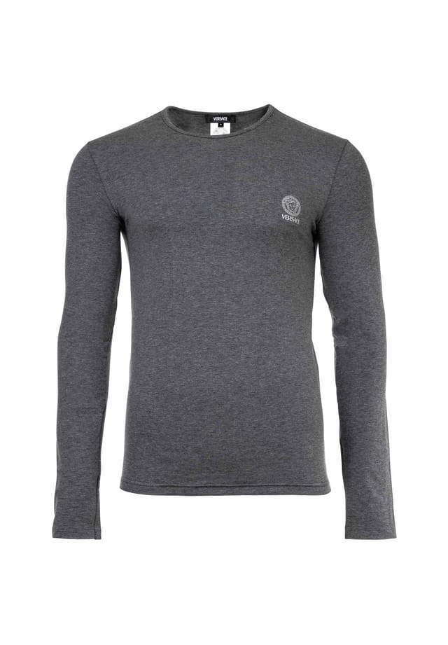 Рубашка с длинным рукавом - Топика длинный рукав круглый вырез из эластичного хлопка Versace, серый
Рубашка с длинным рукавом - Топика длинный рукав круглый вырез из эластичного хлопка Versace, серый