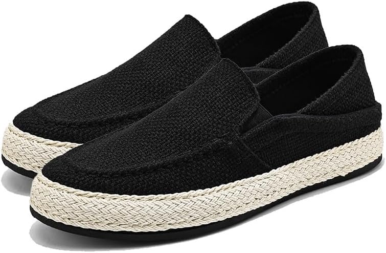 Мужские эспадрильи-слипоны из хлопка, модные дышащие, с ручной строчкой, льняные, для дома и улицы, с нескользящей подошвой, удобные, на плоской подошве, повседневные кроссовки, мокасины, обувь для прогулок и лодки Odipon, черный
Мужские эспадрильи-слипоны из хлопка, модные дышащие, с ручной строчкой, льняные, для дома и улицы, с нескользящей подошвой, удобные, на плоской подошве, повседневные кроссовки, мокасины, обувь для прогулок и лодки Odipon, черный