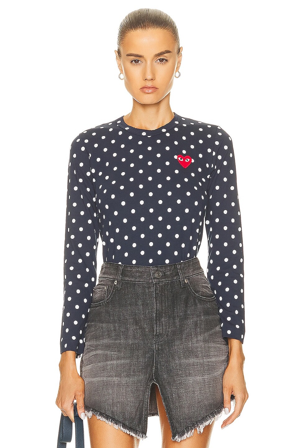 Футболка Comme des Garçons Cotton Red Emblem Dot, темно-синий
Футболка Comme des Garçons Cotton Red Emblem Dot, темно-синий