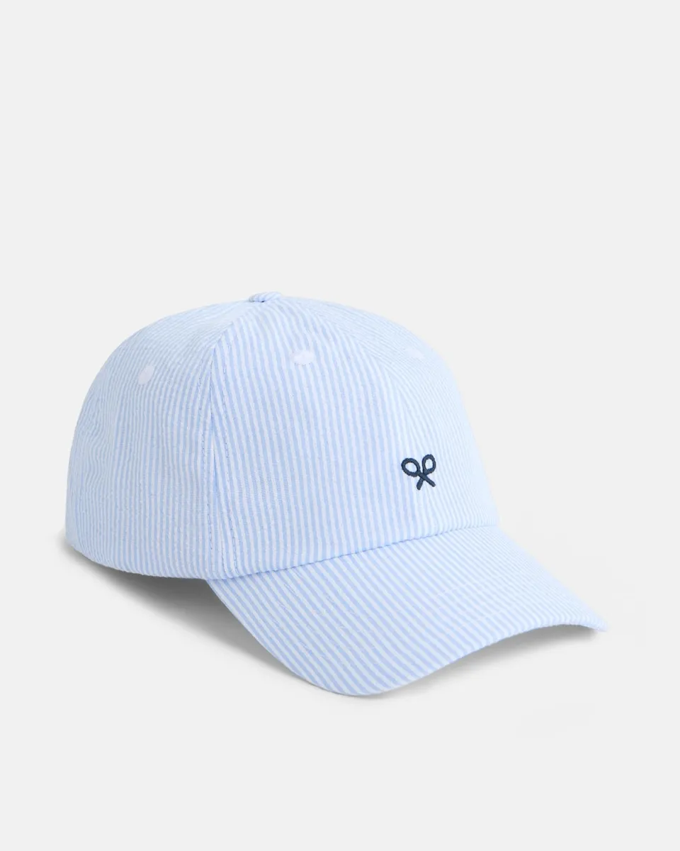 Детская кепка из ситца в синюю полоску Silbon, синий
Детская кепка из ситца в синюю полоску Silbon, синий