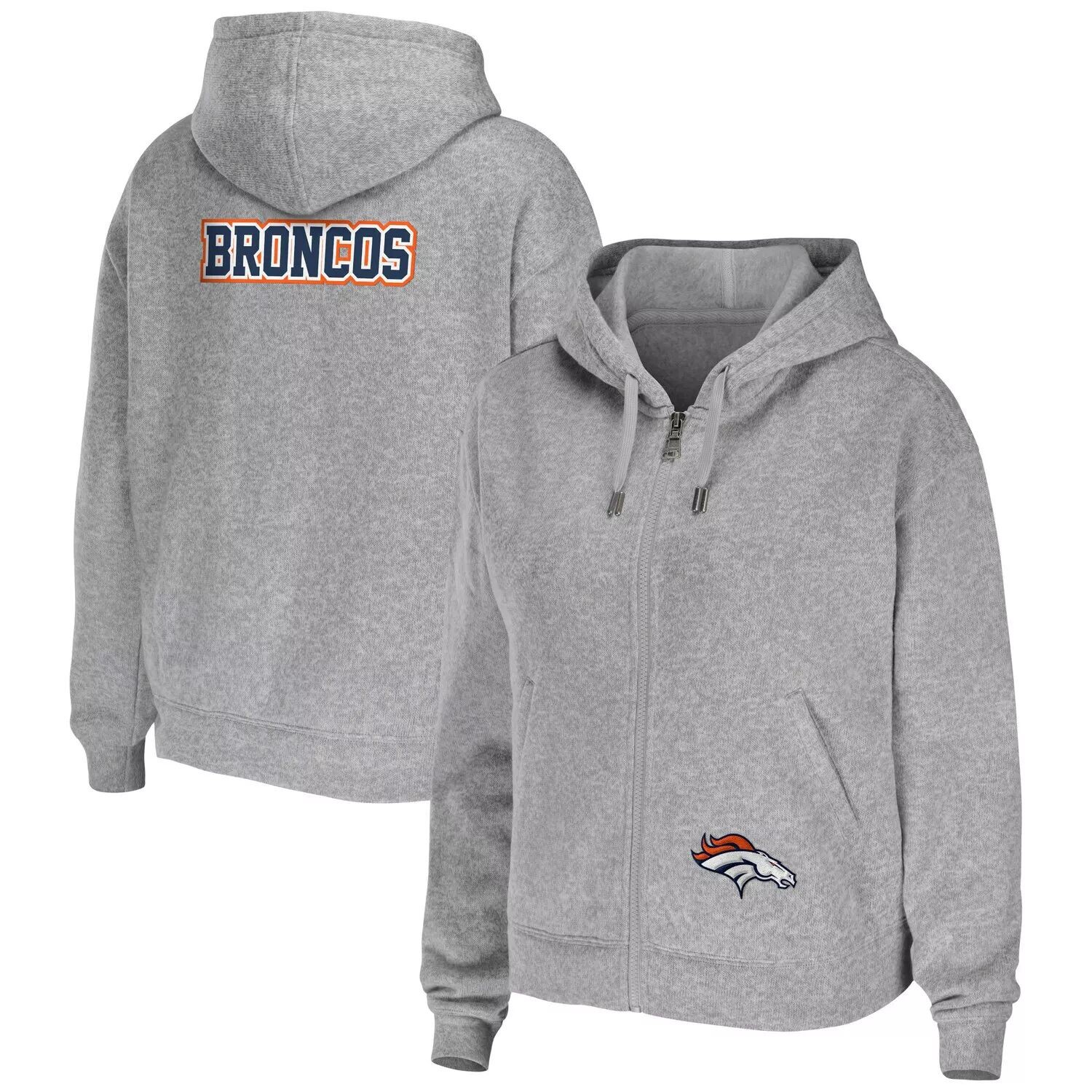 Женская WEAR by Erin Andrews Хизер Серый Denver Broncos Толстовка с молнией во всю длину больших размеров
Женская WEAR by Erin Andrews Хизер Серый Denver Broncos Толстовка с молнией во всю длину больших размеров