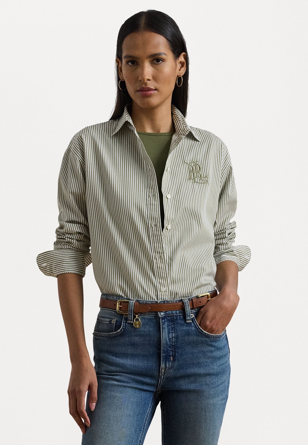 Блузка на пуговицах RELAXED FIT STRIPED BROADCLOTH SHIRT Lauren Ralph Lauren, зеленый
Блузка на пуговицах RELAXED FIT STRIPED BROADCLOTH SHIRT Lauren Ralph Lauren, зеленый