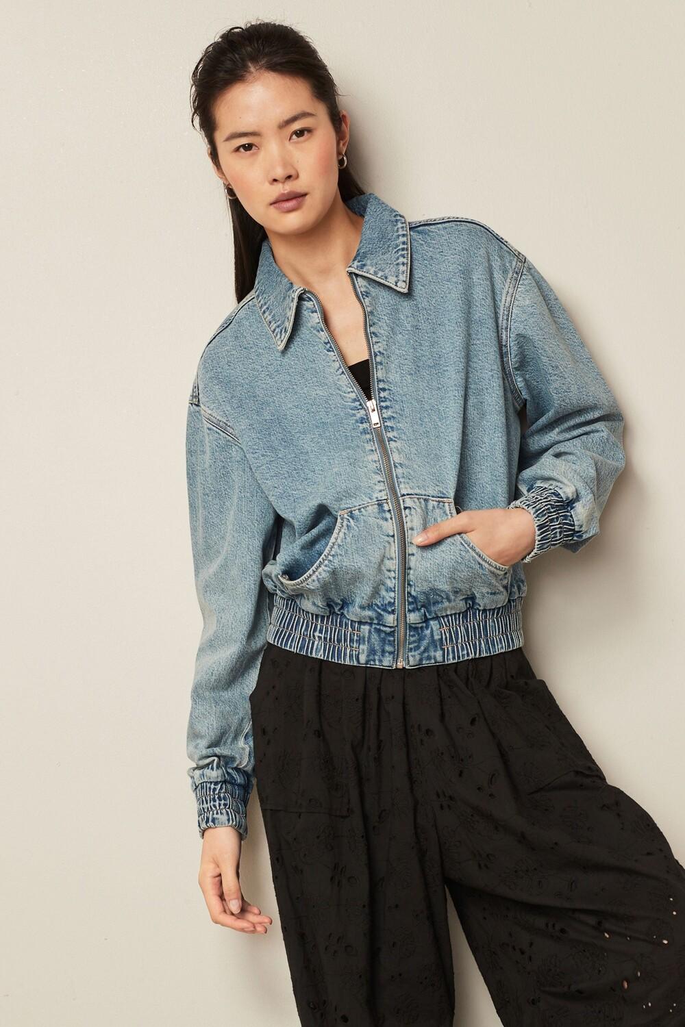 Байкерская джинсовая куртка Next, синий
Байкерская джинсовая куртка Next, синий