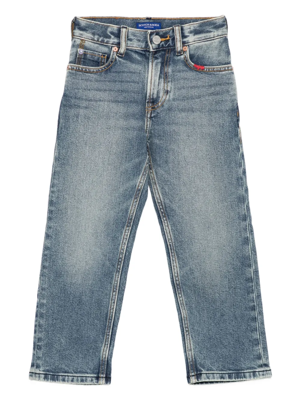 Джинсы с эффектом потертости Scotch & Soda Kids, синий
Джинсы с эффектом потертости Scotch & Soda Kids, синий