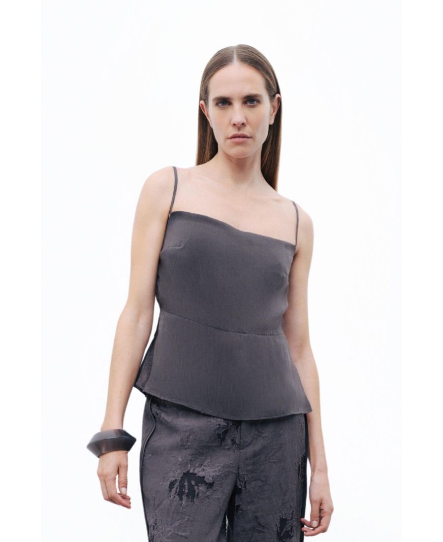 Женская блузка с разрезом на бретелях NOCTURNE, Anthracite
Женская блузка с разрезом на бретелях NOCTURNE, Anthracite