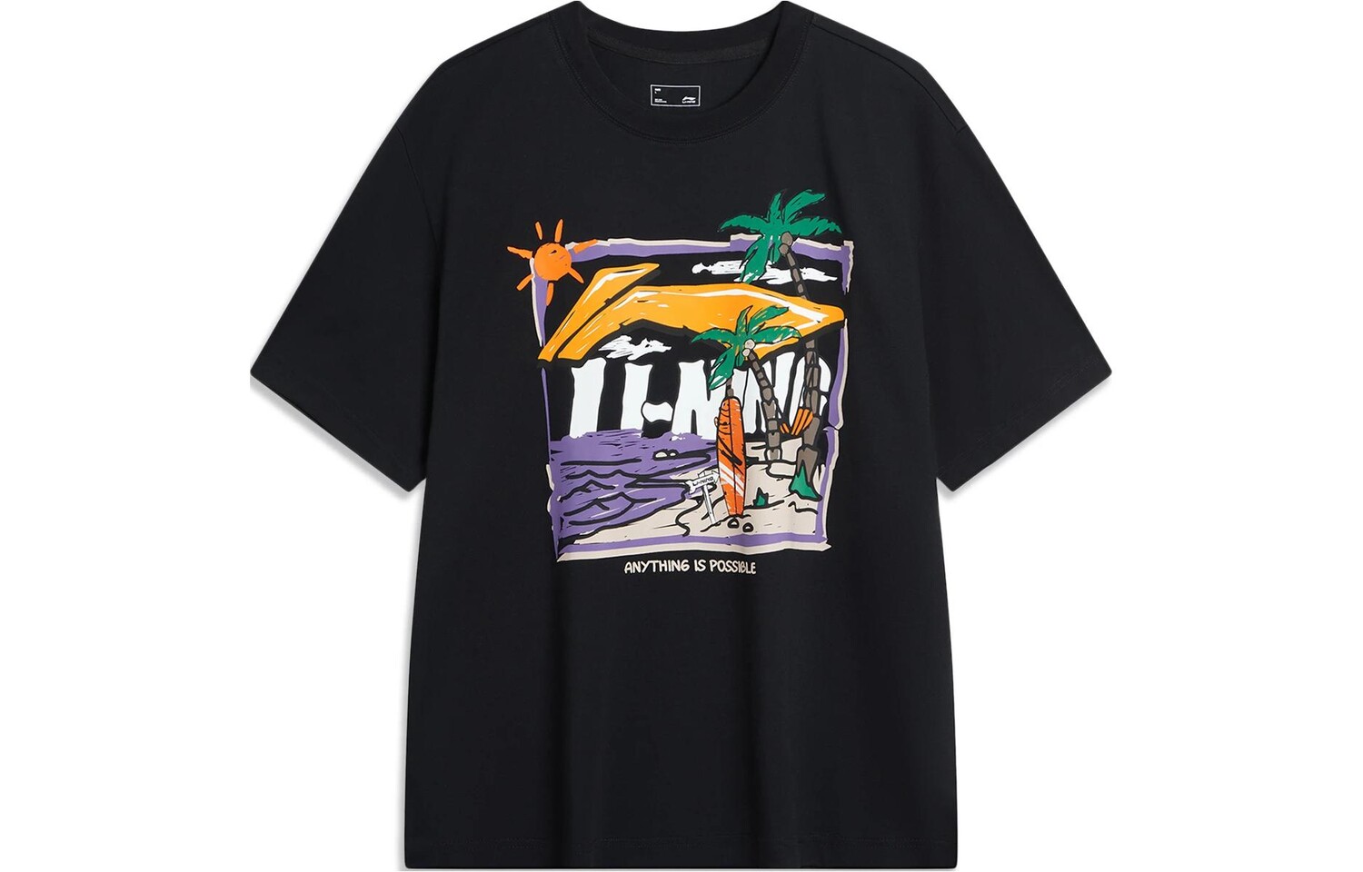 Li Ning Мужская футболка с подкладкой, Черный
Li Ning Мужская футболка с подкладкой, Черный