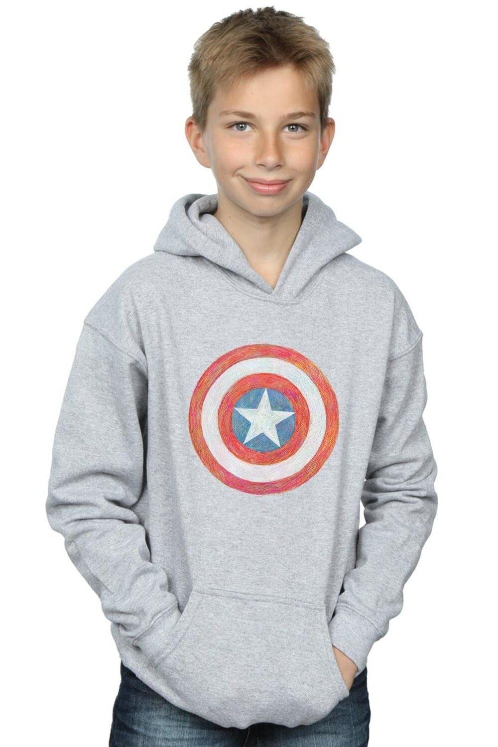 Толстовка с рисунком Капитана Америки и щитом Marvel, серый
Толстовка с рисунком Капитана Америки и щитом Marvel, серый