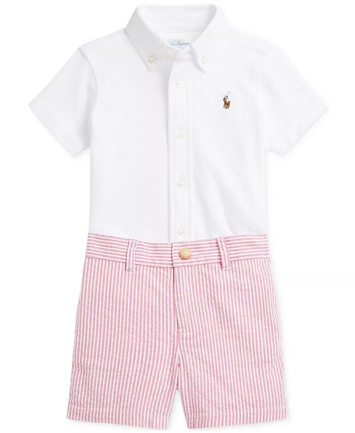 Комплект из детской рубашки Оксфорд и шорт из сирсакера Polo Ralph Lauren, белый
Комплект из детской рубашки Оксфорд и шорт из сирсакера Polo Ralph Lauren, белый