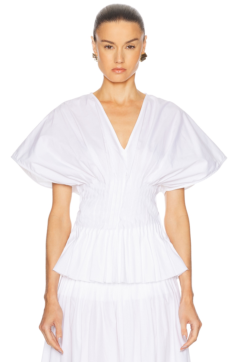 Топ с V-образным вырезом из поплина House Of Dagmar, White
Топ с V-образным вырезом из поплина House Of Dagmar, White