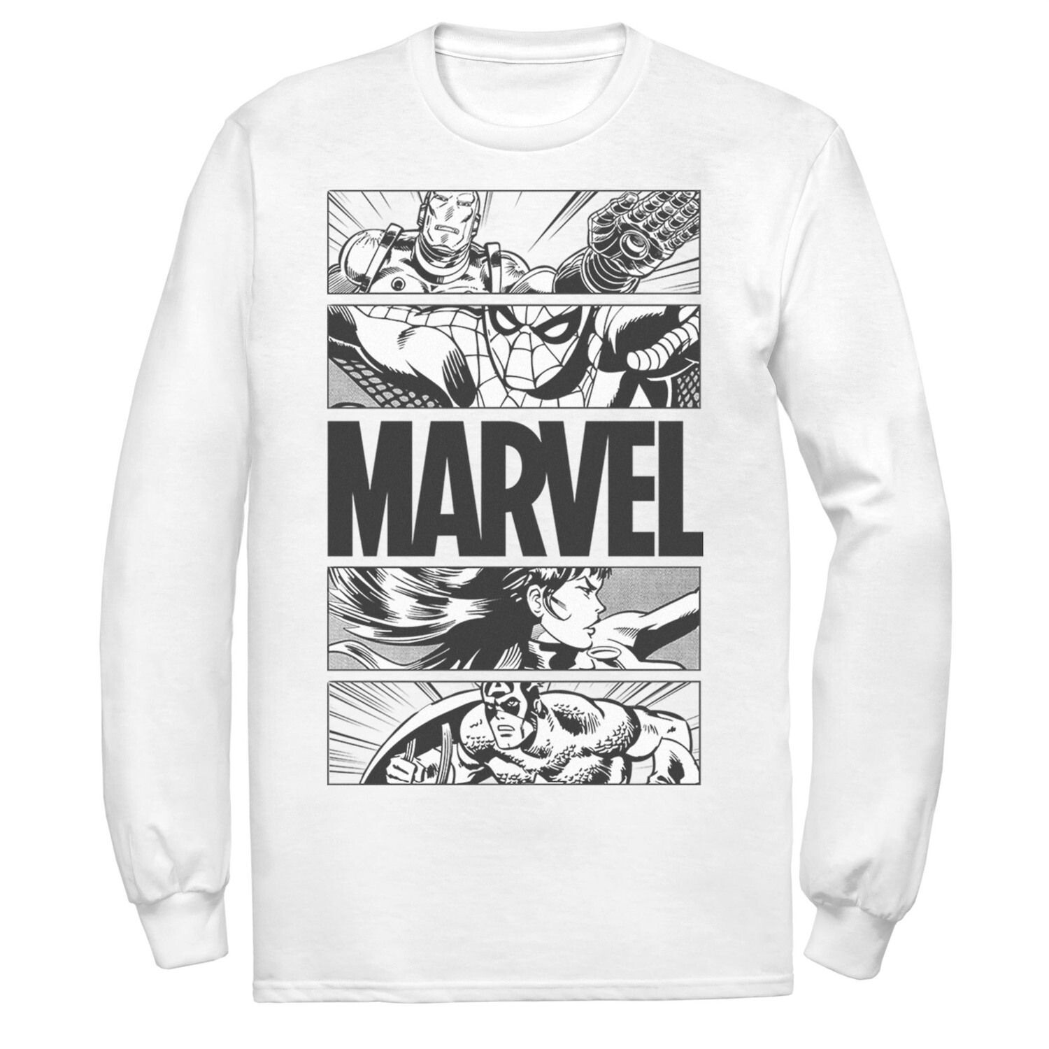 Мужская футболка с наполнителем панели в стиле ретро Marvel Avengers Licensed Character 
Мужская футболка с наполнителем панели в стиле ретро Marvel Avengers Licensed Character