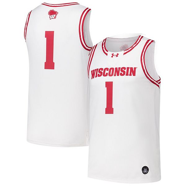 Мужская баскетбольная футболка #1 white wisconsin badgers Under Armour
Мужская баскетбольная футболка #1 white wisconsin badgers Under Armour
