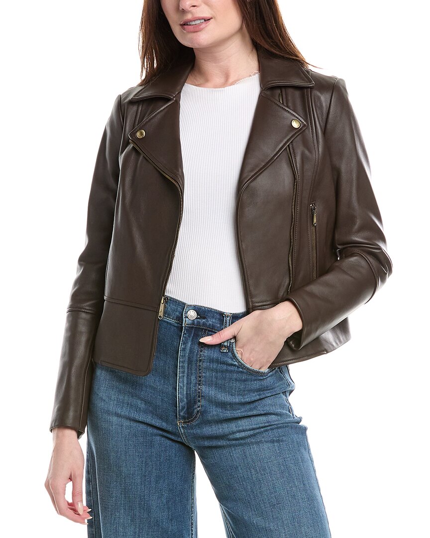 Кожаная косуха Sam Edelman, коричневый
Кожаная косуха Sam Edelman, коричневый