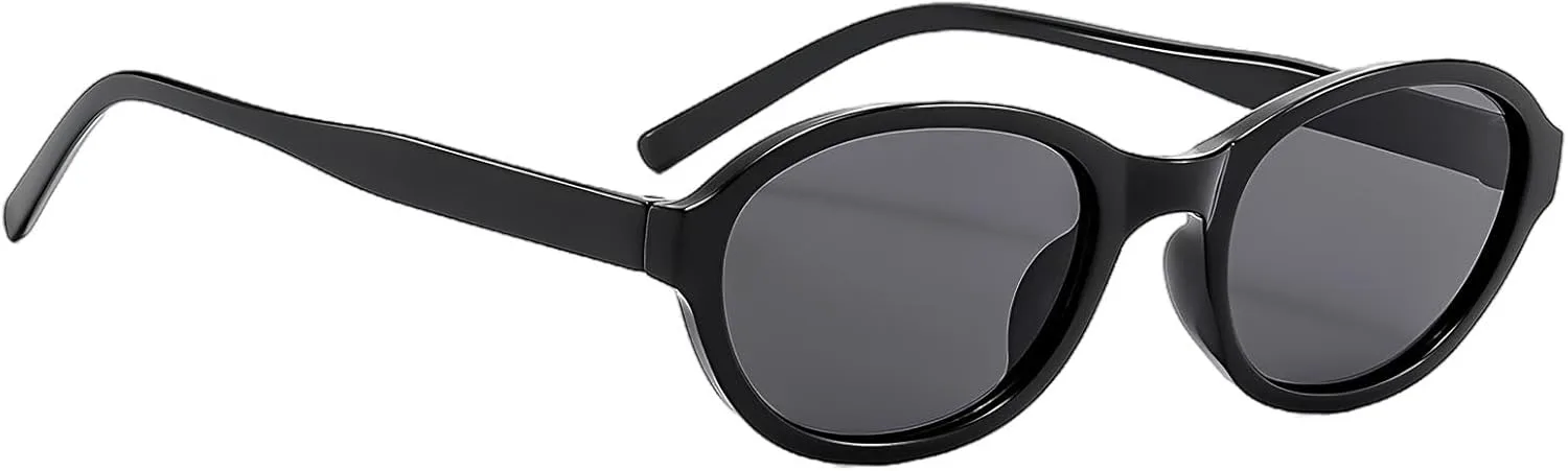 Ретро-солнцезащитные очки овальной формы для женщин, стильные очки в стиле 90-х, легкая узкая оправа, модная защита, размер 5,7 x 1,5 дюйма byepica, Black
Ретро-солнцезащитные очки овальной формы для женщин, стильные очки в стиле 90-х, легкая узкая оправа, модная защита, размер 5,7 x 1,5 дюйма byepica, Black