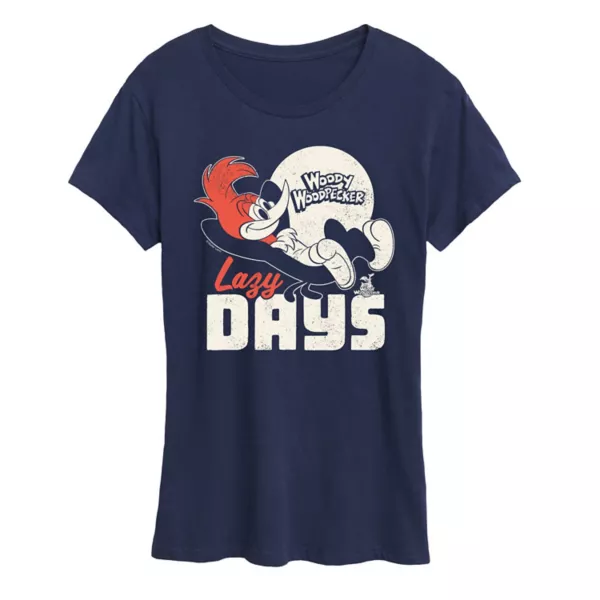 Женская футболка с рисунком ленивых дней Woody Woodpecker Licensed Character, синий
Женская футболка с рисунком ленивых дней Woody Woodpecker Licensed Character, синий