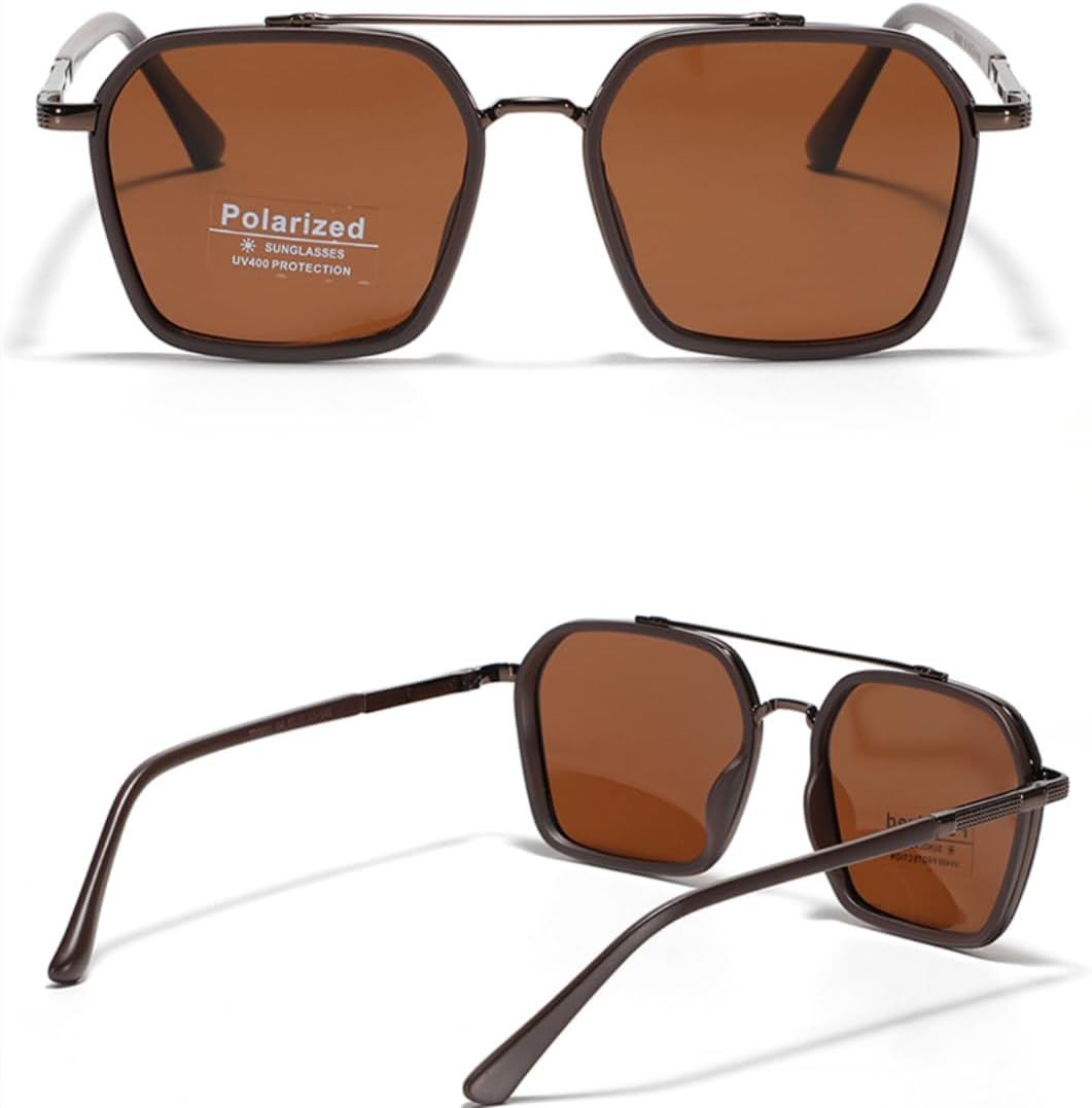 Мужские солнцезащитные очки с металлической крупной оправой, поляризованные Tr90, женские очки с двойной перемычкой, черные и зеленые, защита от УФ-излучения UV400 VFDHN, 7
Мужские солнцезащитные очки с металлической крупной оправой, поляризованные Tr90, женские очки с двойной перемычкой, черные и зеленые, защита от УФ-излучения UV400 VFDHN, 7