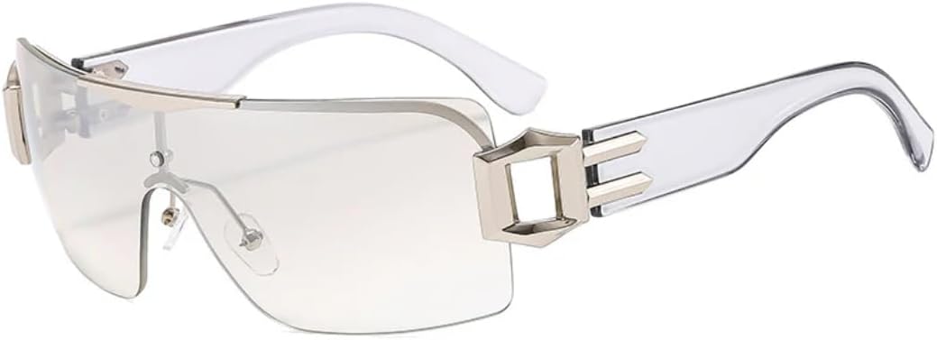 Модные цельные металлические солнцезащитные очки без оправы для женщин и мужчин, класса люкс, для активного отдыха, вождения, путешествий, защиты от УФ-излучения UV400 TVTBBVV, Gray Silver
Модные цельные металлические солнцезащитные очки без оправы для женщин и мужчин, класса люкс, для активного отдыха, вождения, путешествий, защиты от УФ-излучения UV400 TVTBBVV, Gray Silver