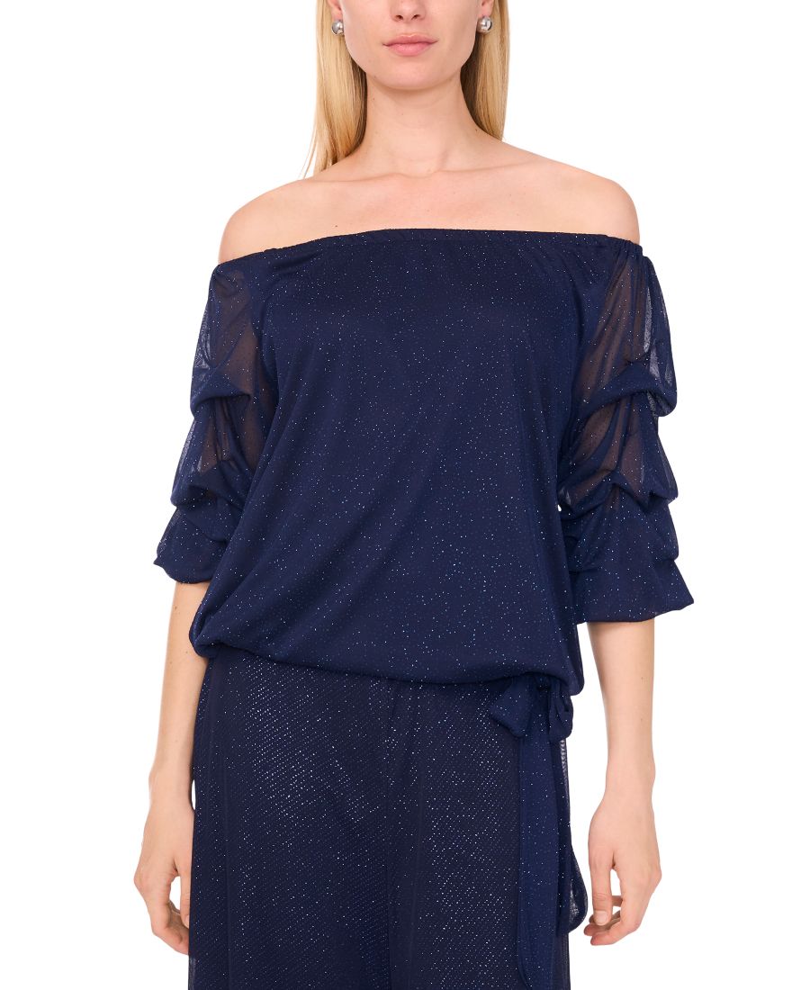 Женская сетчатая блузка с открытыми плечами MSK, Navy
Женская сетчатая блузка с открытыми плечами MSK, Navy