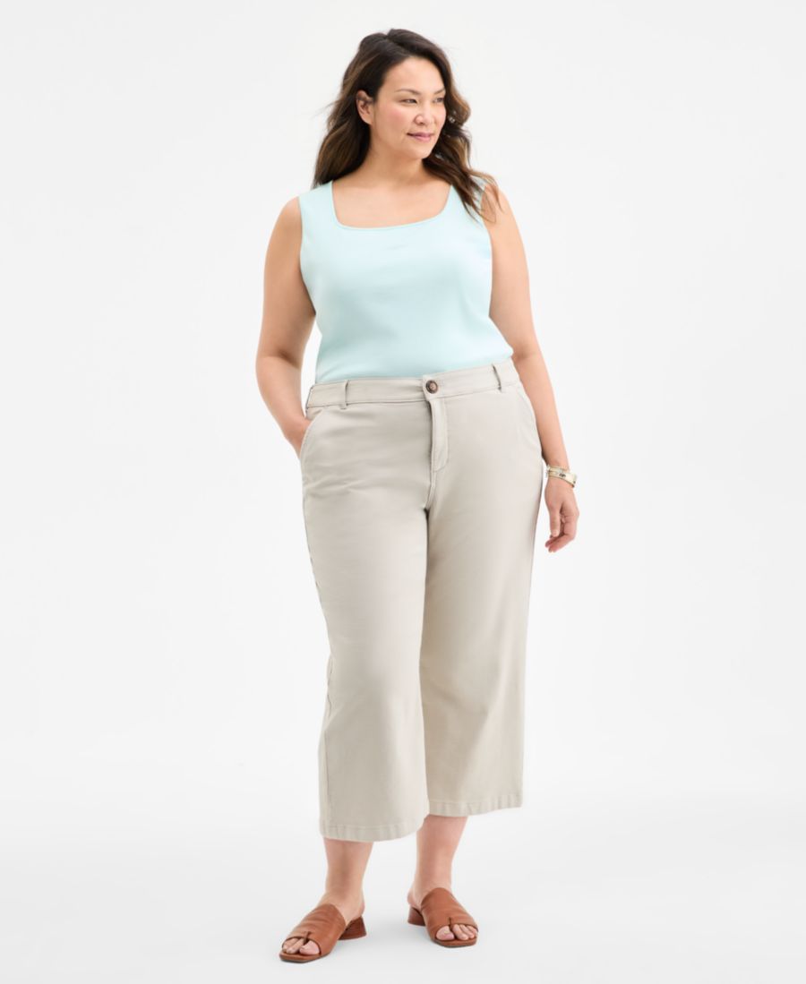 Укороченные брюки больших размеров с широкими штанинами Style & Co, Stone Wall
Укороченные брюки больших размеров с широкими штанинами Style & Co, Stone Wall