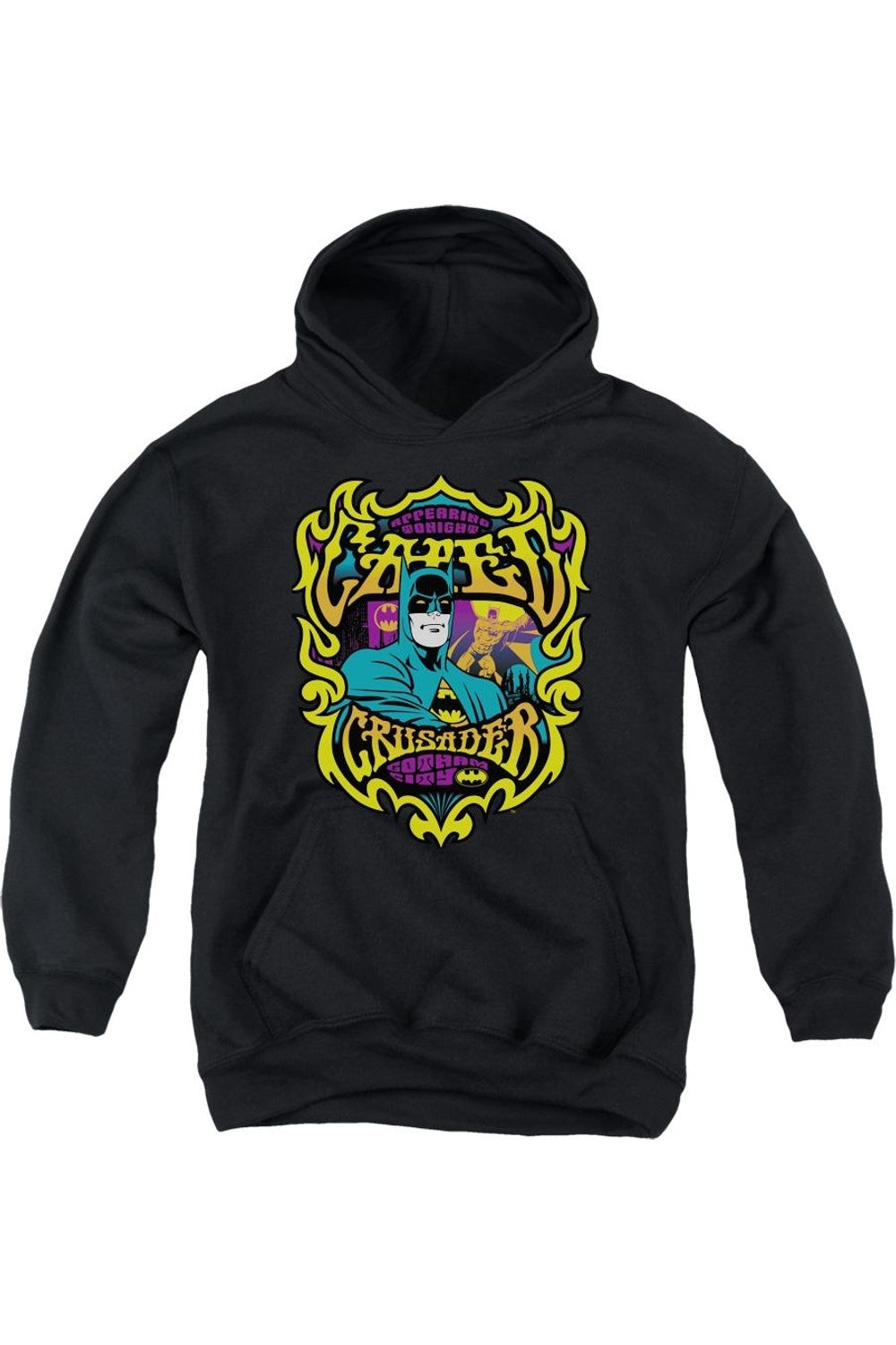 DC Comics Appearing Tonight Молодежная толстовка с капюшоном Gildan, черный
DC Comics Appearing Tonight Молодежная толстовка с капюшоном Gildan, черный