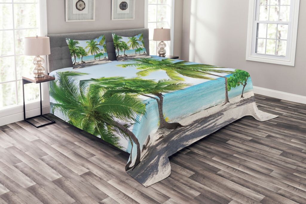 Комплект покрывала ABAKUHAUS Coastal, Palm Island Shore, комплект с моющимися наволочками, для односпальных кроватей 220 x 220 см, цвет Green Aqua Coconut
Комплект покрывала ABAKUHAUS Coastal, Palm Island Shore, комплект с моющимися наволочками, для односпальных кроватей 220 x 220 см, цвет Green Aqua Coconut
