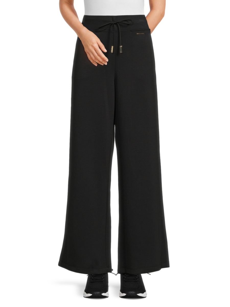 Широкие брюки на завязках Halston, черный
Широкие брюки на завязках Halston, черный