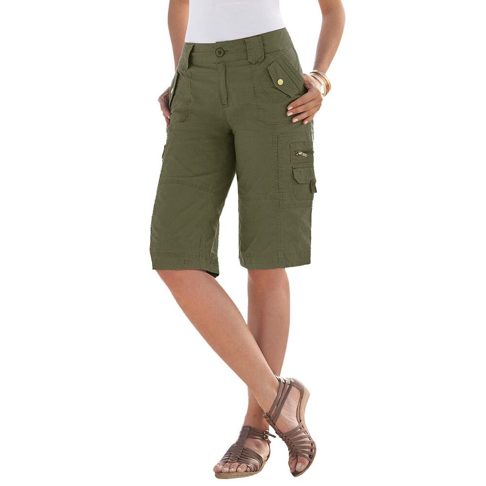 Женские шорты карго больших размеров Roaman Roaman's, цвет Dark Olive Green
Женские шорты карго больших размеров Roaman Roaman's, цвет Dark Olive Green