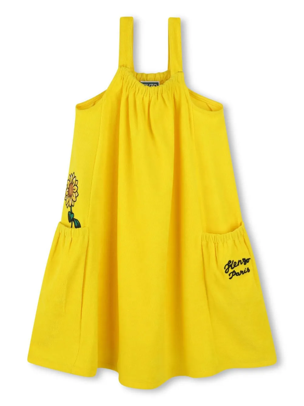 Платье с вышитым логотипом Kenzo Kids, желтый
Платье с вышитым логотипом Kenzo Kids, желтый