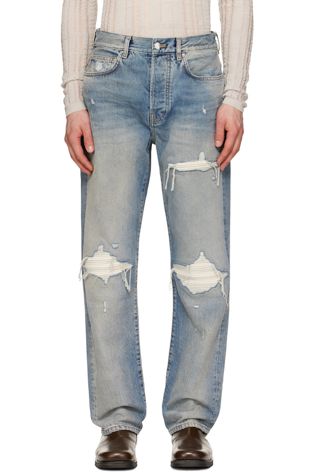 Прямые джинсы из замши MX1 Amiri, индиго
Прямые джинсы из замши MX1 Amiri, индиго