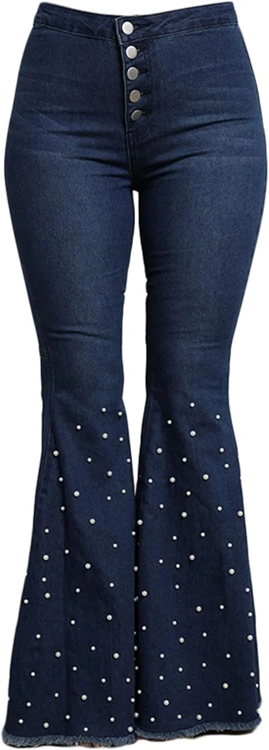 Andongnywell женские джинсы Stretch с вышивкой бисером, расклешенные, на пуговицах
Andongnywell женские джинсы Stretch с вышивкой бисером, расклешенные, на пуговицах