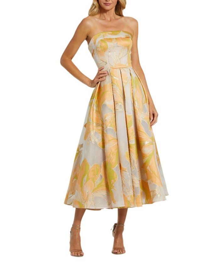 Миди-платье без бретелей из парчи с карманами Mac Duggal, желтый
Миди-платье без бретелей из парчи с карманами Mac Duggal, желтый