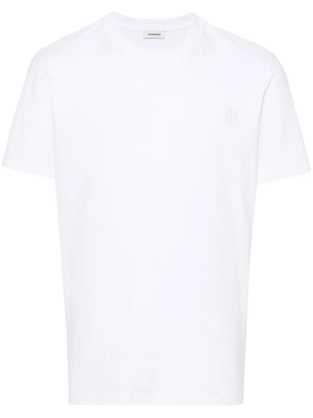 Футболка с вышитым логотипом SANDRO, белый 
Футболка с вышитым логотипом SANDRO, белый