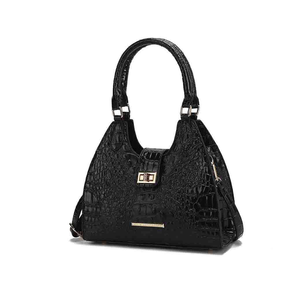 Женская сумка-тоут Ava из искусственной кожи с тиснением под крокодила MKF Collection By Mia K., черный 
Женская сумка-тоут Ava из искусственной кожи с тиснением под крокодила MKF Collection By Mia K., черный