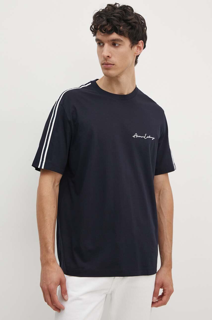 Хлопковая футболка Armani Exchange, темно-синий
Хлопковая футболка Armani Exchange, темно-синий