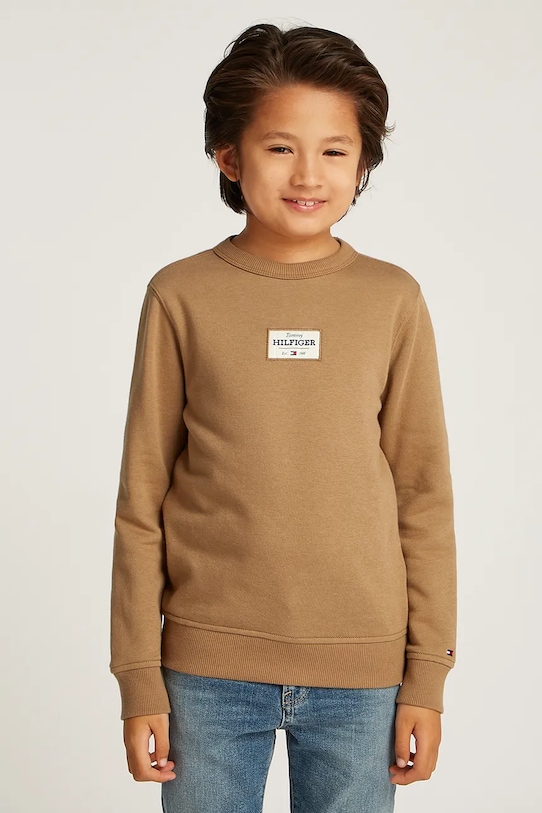Детская толстовка Tommy Hilfiger, коричневый 
Детская толстовка Tommy Hilfiger, коричневый