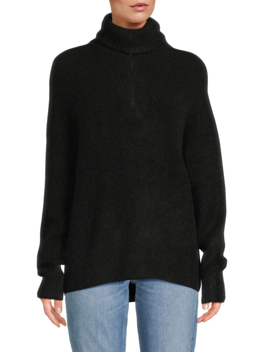 Пуловер из смеси альпаки с застежкой на четвертную молнию Vince, черный
Пуловер из смеси альпаки с застежкой на четвертную молнию Vince, черный